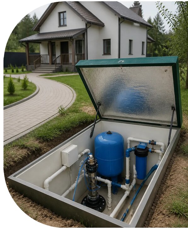 Автономное водоснабжение дома в Дальнереченске от 152850 р. | АПаруса-Длн